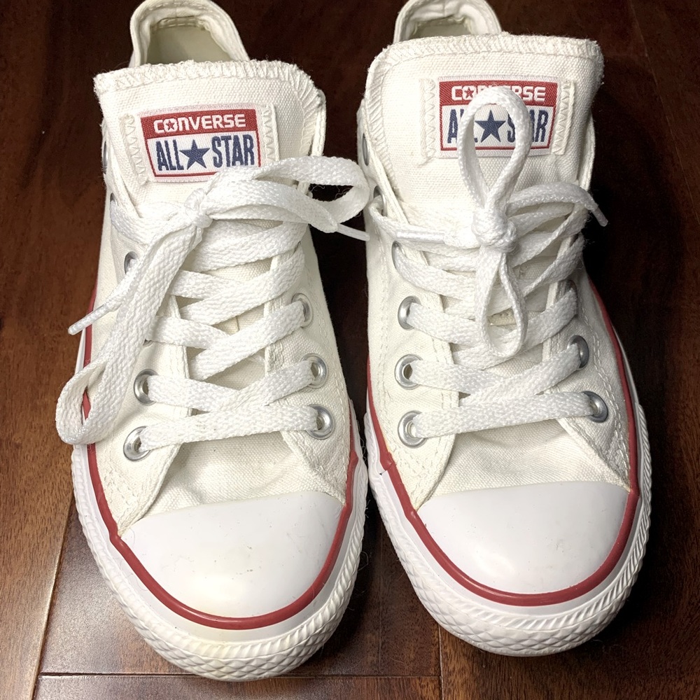 White Converse All Stars Womens 7